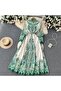 WOMEN'S DESIGN BUTTONED LONG DRESS - 4