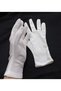Elisabeth wrist length velvet gloves white - 4