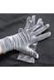 Elisabeth wrist length velvet gloves gray