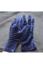 Elisabeth wrist length velvet gloves navy blue