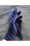 Elisabeth wrist length velvet gloves navy blue - 6