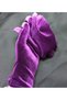 Elisabeth wrist length velvet gloves purple - 6