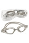 GS-7 2-Piece Adult Unisex Pool Set Antifog Swimmer Sea Goggles Pool Goggles Gray + Silicone Cap - 2