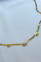 Elegant Italian Chain Steel Necklace with Special Design Zircon Stone - 2