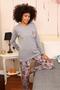 Fashion Line Women's Long Sleeve Combed Cotton Pajamas Suit 4195 - 5
