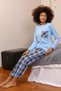 Fashion Line Women's Long Sleeve Combed Cotton Pajamas Suit 4198 - 4