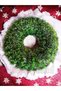 Christmas Wreath Door Ornament Empty Circle Door Ornament Large Size Green Christmas Wreath Ornament