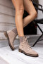BRANDT WOMEN'S SAND Genuine SUEDE ELASTIC POSTAL BOOTS