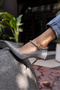 STİLA WOMEN'S SILVER GLAZED NIGHT STONE SCARF HEELED STILETTO - 3