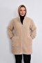 Cream Color Fleece Jacket Long Welsoft - 7
