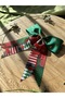 Christmas christmas theme gilded red green ribbon clip buckle - 2