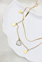 PEARLY HEART FIGURE 2-Piece GOLD STEEL NECKLACE - 2