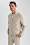 Relax Fit College Collar Bomber Lined Coat B2272ax23au - 4