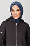 Smoked Checkerboard Pattern Silky Jacquard Shawl - 4