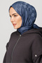Smoked Checkerboard Pattern Silky Jacquard Shawl - 5
