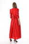 Rochie roșie cu mâneci elastice - 7