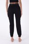 Women's Trousers with Belted Waist and Elastic Legs Style Cargo Pocket BlackGabardine Four Seasons - 6
