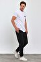 Men's Black Sweatpants with Elastic Legs - 3