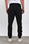 Men's Black Sweatpants with Elastic Legs - 7