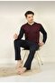 Men's Long Sleeve 100% Cotton Single Jersey Jacquard Men's Pajama Set - 3