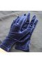 Elisabeth wrist length velvet gloves navy blue - 4