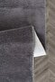 Vl Round Comfort Overlocked Plush Anthracite Floor Carpet - 2