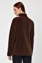 Brown full zip 3 pocket women's fleece - 6