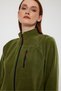 Khaki Color Full Zipper 3 Pocket Women's Fleece