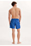 Blue Seahorse Printed Regular Fit Men's Swim Shorts Wmpattern - 4