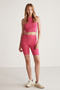 Isabel Women's Stretchy Fabric Single Jersey Body Fully Wrapped Round Neck Crop Pink Body - 5