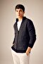 Standard Fit Regular Cut Stand Collar Zippered Knitwear Cardigan R1686Az23Wn - 4
