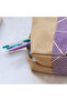 Wolo- Purple - 100% Cotton Makeup Bag with Geometric Pattern on It - 5