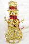 Gold Wire 3d Snowman Ornament Christmas Ornament 54cm - 3