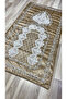 French Guipure Embroidered Velvet Dowry Bridal Set Prayer Rug - 6