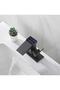 Black Square Sink Mixer Tap with Digital Temperature Display Dual Entry Fixture with Counter Display - 3