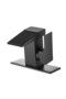 Black Square Sink Mixer Tap with Digital Temperature Display Dual Entry Fixture with Counter Display - 6