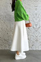 SCUBA FABRIC WIDE BELL SKIRT - 4