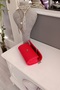 Red Leather Oval Cut Cover Evening Dress Women's Bag - 3