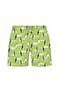 Green Penguin Printed Regular Fit Boys' Swim Shorts Kids Wmanımal Penguin