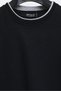 Men's Black Double Crew Neck Print Detailed Standard Relaxed Fit Sweatshirt - 4