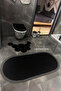Jute, Straw. Black Bath Mat, Toilet Seat Mat Set of 2 - 2