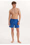 Blue Seahorse Printed Regular Fit Men's Swim Shorts Wmpattern - 2