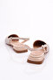 Beige Satin Stone Embroidered Women's Sandals - 11103378 - 3