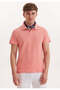 Pink Polo Neck Towel Fabric Cotton Regular Fit Men's T-shirt Breeze