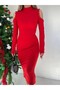 Off-the-Shoulder Stone Midi Dress - 8