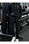 Men's Believe Printed Polo Neck Half Zipper Sweatshirt Tracksuit Set
