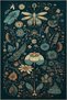 Dark Tone Multicolor Mixed Ethnic Flower and Rose Patterned Modern Decorative Carpet 2332
