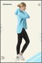 Women's Tracksuit Set Sports Tunic & Slim Fit Leggings Diving Fabric Sports And Casual Blue 3060 - 7