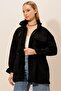 Zippered Elastic Waist Stitched COAT - 3