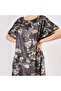 100% Silk Long Dress| Anthracite Van Gogh Almond Flower| Nomads Felt - 5